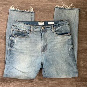 Mid-rise Light-wash Straight-leg Jeans
